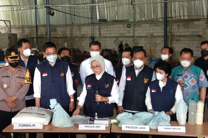 Pabrik tahu berformalin di Wilayah Parung Kabupaten Bogor berhasil diungkap BPOM RI. (Dok. Arahnews.com)