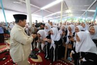 Calon presiden nomor urut 2 Prabowo Subianto hadir di Ponpes Genggong, Kabupaten Probolinggo, jawa Timur. (Dok. Tim Media Prabowo-Gibran)