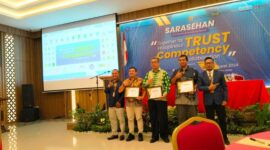 Gathering dan Sarasehan LSP Talenta Wirausaha Nusantara untuk Penguatan Kewirausahaan dan UKM di Indonesia, yang di hadiri oleh Martshudy Khahar, S.E., Deputi Bidang Usaha Mikro Kementrian Koperasi dan UMKM RI, dan NS. Aji Martono, Komisioner Badan Nasional Sertifikasi Profesi (BNSP) di Grya Persada Hotel, Kaliurang - Jogjakarta (9/3/24). (Doc.Ist)