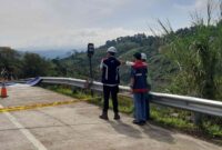 terjadi longsor pada jalan tol Ciawi - Sukabumi (Bocimi) seksi dua pada KM 64+600 A. (Dok,. Bpjt.pu.go.id)

