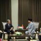 Menteri Pertahanan (Menhan) RI Prabowo Subianto melakukan pertemuan bilateral dengan Menteri Luar Negeri Amerika Serikat (AS) Antony John Blinken. (Dok. Tim Media Prabowo Subianto)