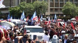 Presiden RI Prabowo Subianto menggunakan kendaraan Maung sebagai kendaraan resmi kenegaraannya. (Dok. Tim Media Prabowo)