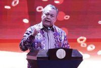Gubernur Bank Indonesia Perry Warjiyo memaparkan proyeksi pertumbuhan ekonomi 2025 dalam RDG Agustus, menyoroti optimisme yang didorong tiga faktor utama. (Dok. Bo.go.id)