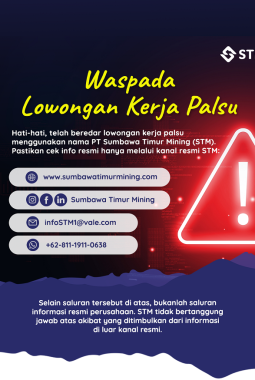 Waspada Modus Penipuan Lowongan Pekerjaan Mengatasnamakan  PT Sumbawa Timur Mining
